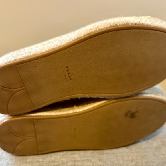 Prada platform espadrille leather sneakers. - Picture 10 of 13